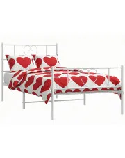 Białe metalowe łóżko loftowe 80x200 cm - Veligo w sklepie Edinos.pl