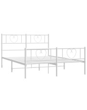 Białe metalowe łóżko rustykalne 120x200 cm - Edelis w sklepie Edinos.pl