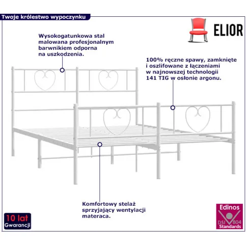 Biale lozko Edelis loft