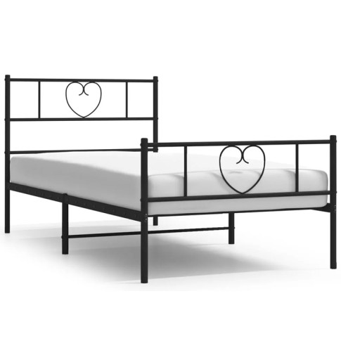 czarne metalowe łóżko Edelis