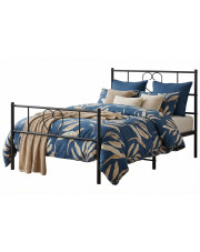 Czarne metalowe łóżko pojedyncze 90x200 cm - Veligo w sklepie Edinos.pl