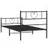 Metalowe czarne łózko pojedyncze Edelis