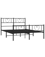Czarne metalowe łóżko rustykalne 120x200cm - Edelis w sklepie Edinos.pl