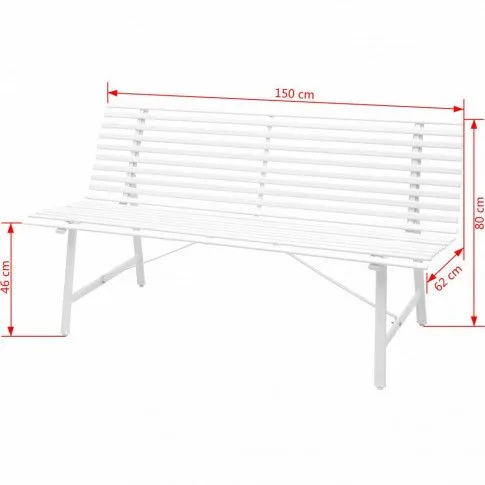 Szczegółowe zdjęcie nr 5 produktu Ławka ogrodowa Fint - biała