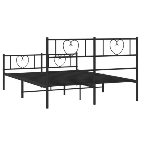 Czarne metalowe łóżko Edelis