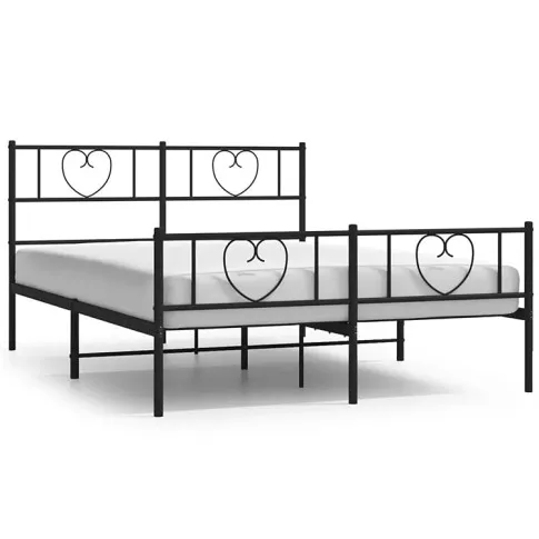 Czarne loftowe łóżko Edelis