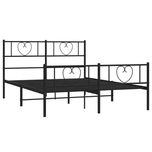 Industrialne czarne łóżko Edelis