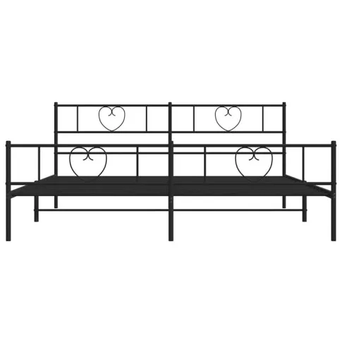 Czarne industrialne łóżko Edelis