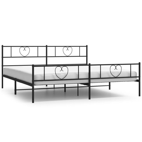 Metalowe czarne łóżko loftowe Edelis