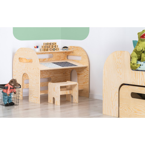 Zdjęcie produktu Małe drewniane biurko dla przedszkolaka - Polly.