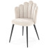 Beżowe tapicerowane krzesło w stylu glamour - Nison