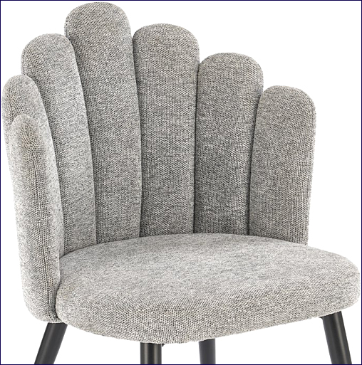 metalowe tapicerowane popielate krzesło Nison
