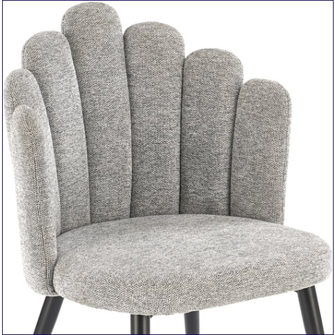 krzesło popielate w stylu glamour Nison