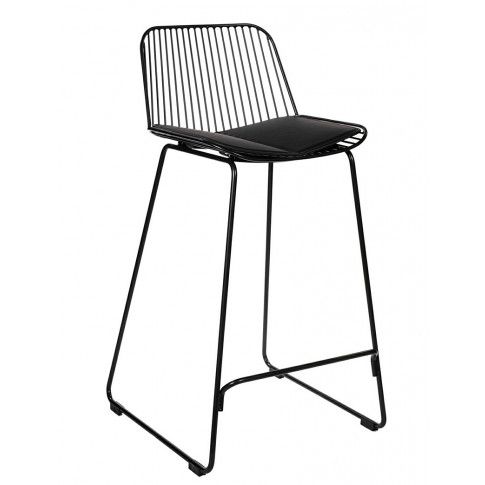 Zdjęcie produktu Czarne industrialne krzesło barowe do wyspy - Vero 2X.