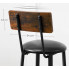 Szczegółowe zdjęcie nr 6 produktu Loftowe krzesło barowe do wyspy 2 sztuki - Izuru