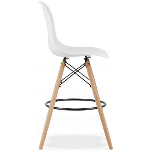 Szczegółowe zdjęcie nr 4 produktu Białe skandynawskie krzesło barowe do wyspy - Fedo 3X