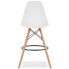 Szczegółowe zdjęcie nr 5 produktu Białe skandynawskie krzesło barowe do wyspy - Fedo 3X