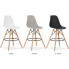 Zdjęcie skandynawskie krzesło barowe z podnóżkiem Fedo 3X - sklep Edinos.pl