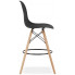Szczegółowe zdjęcie nr 5 produktu Czarne skandynawskie barowe krzesło do wyspy - Fedo 3X