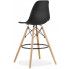 Szczegółowe zdjęcie nr 6 produktu Czarne skandynawskie barowe krzesło do wyspy - Fedo 3X