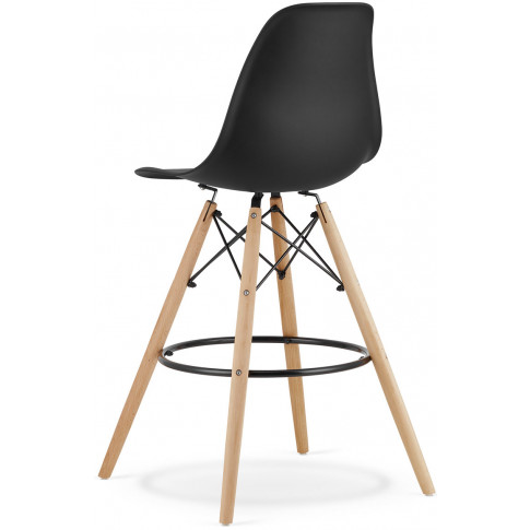 Szczegółowe zdjęcie nr 6 produktu Czarne skandynawskie barowe krzesło do wyspy - Fedo 3X