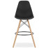 Szczegółowe zdjęcie nr 7 produktu Czarne skandynawskie barowe krzesło do wyspy - Fedo 3X