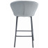 Szczegółowe zdjęcie nr 7 produktu Tapicerowane srebrne barowe krzesło do wyspy - Viagia