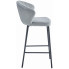 Szczegółowe zdjęcie nr 6 produktu Tapicerowane srebrne barowe krzesło do wyspy - Viagia