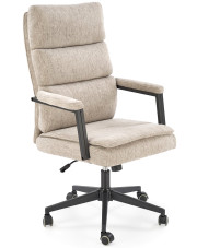 Beżowy tapicerowany fotel biurowy - Kanter