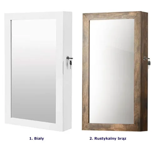 Kolory lustrzanej szafki na biżuterię Crialo