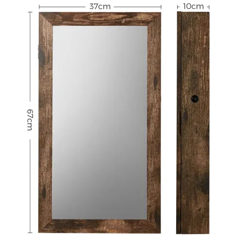 Wymiary rustykalnej szafki z lustrem Crialo