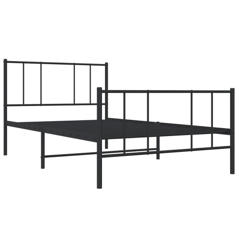 Czarne metalowe łóżko Privex