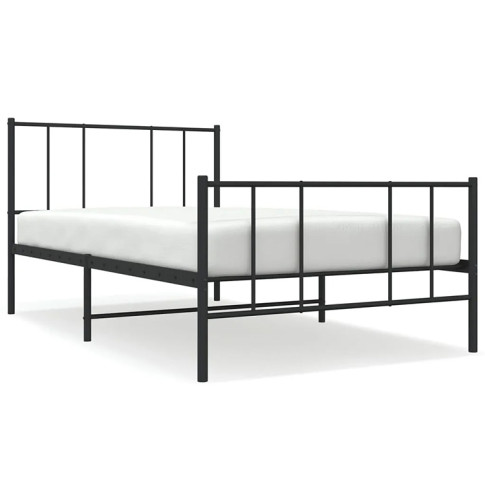 czarne metalowe łóżko Privex