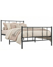 Czarne industrialne łóżko z metalu 100x200cm - Quzi w sklepie Edinos.pl