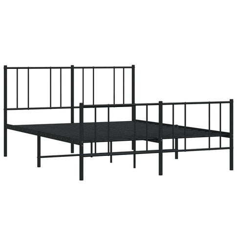 Czarne metalowe łóżko Privex