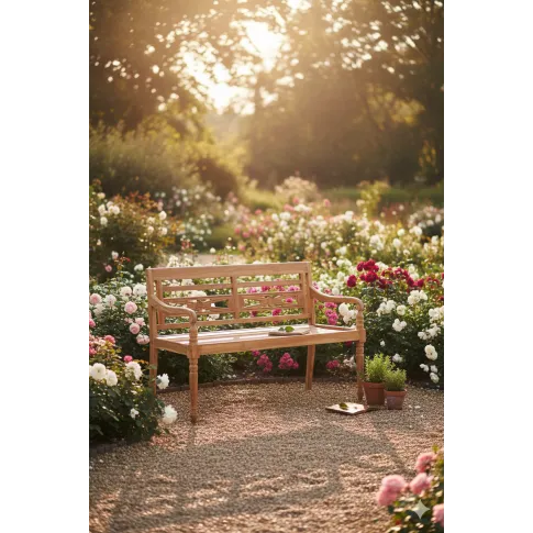 Fotografia Drewniana ławka ogrodowa Agua - brązowa z kategorii Meble ogrodowe