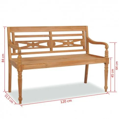 Szczegółowe zdjęcie nr 5 produktu Drewniana ławka ogrodowa Rea - brązowa
