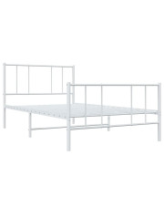 Białe metalowe łóżko loftowe 100x200 cm - Privex w sklepie Edinos.pl