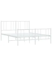 Białe metalowe łóżko w stylu loft 120x200 cm - Privex