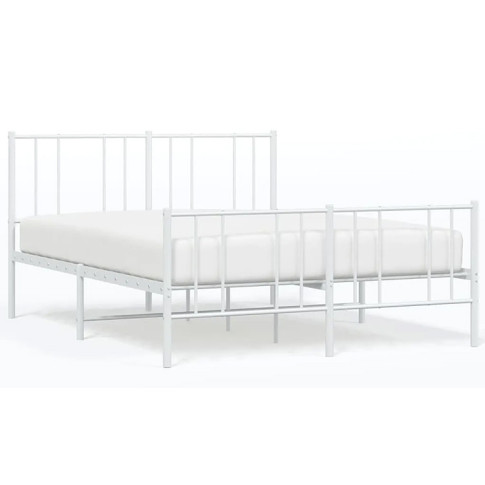 Białe loftowe łóżko z metalu Privex