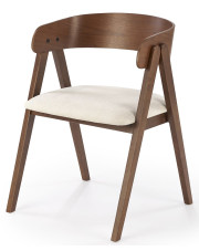 Drewniane tapicerowane krzesło - Vilson w sklepie Edinos.pl