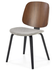 Drewniane tapicerowane krzesło w stylu retro - Simen w sklepie Edinos.pl
