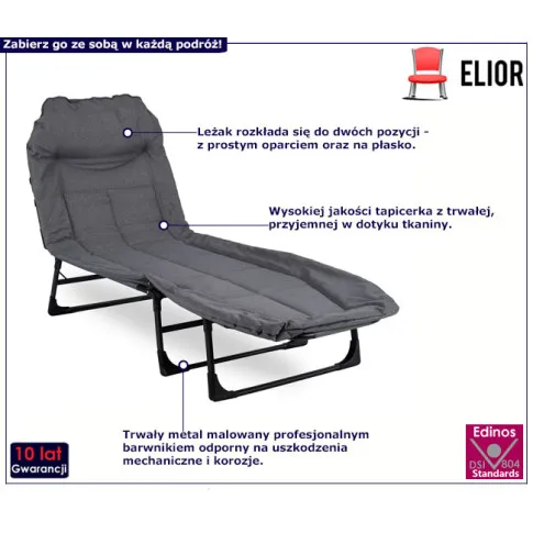 Składany leżak ogrodowy Bakandi