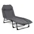 Szary leżak wypoczynkowy Bakandi