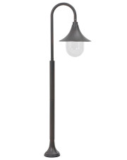 Brązowa niska lampa zewnętrzna stojąca - A464-Gida