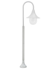 Biała pojedyncza lampa ogrodowa stojąca - A464-Gida