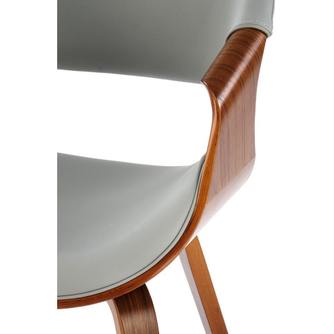 krzesło Dagen z tapicerką z szarej ekoskóry