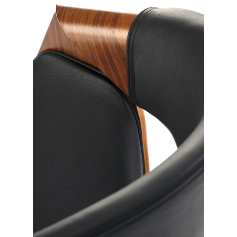 krzesło Dagen z tapicerką czarnej ekoskóry