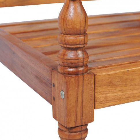 Szczegółowe zdjęcie nr 4 produktu Drewniana ławka ogrodowa Rea 2X - brązowa