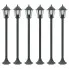 Zestaw 6 zielonych lamp stojących ogrodowych - C325-Tirena